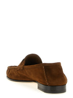 Brown Suede Leather Slip-On Loafers