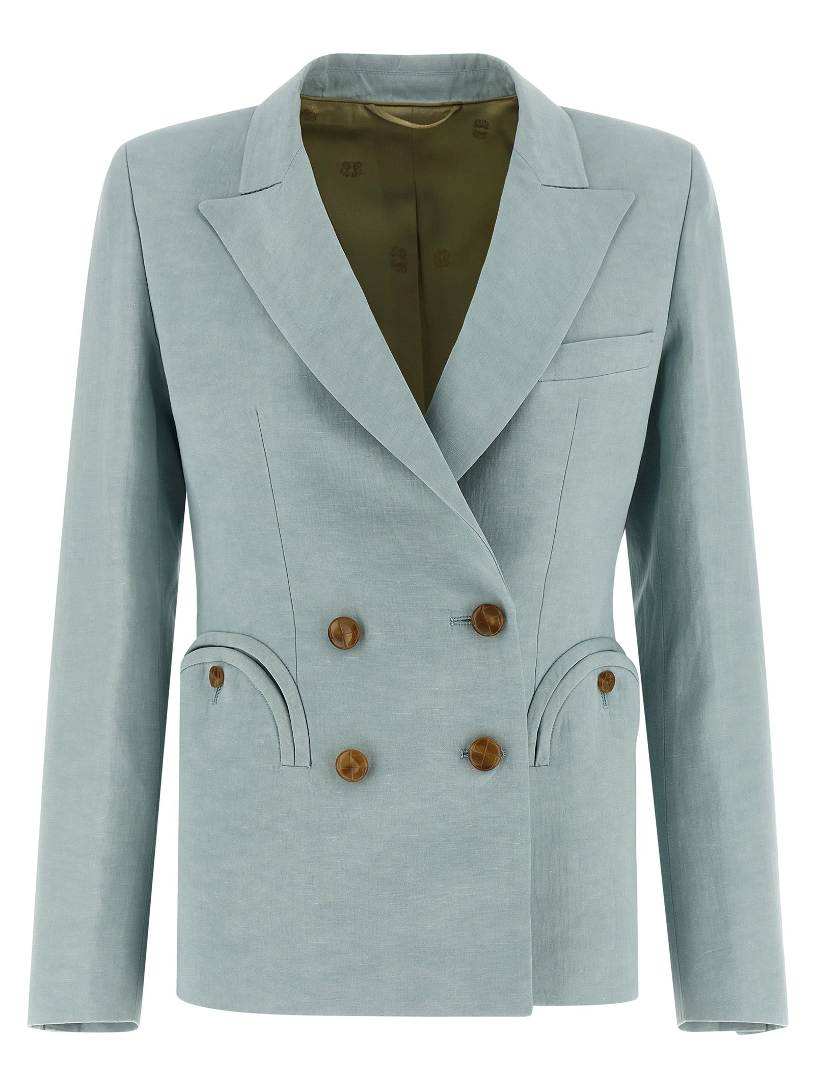 Blue Silk Blazer