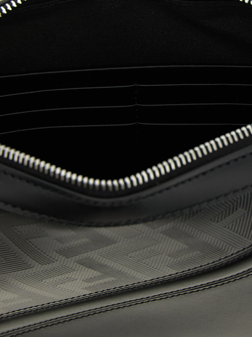 Black Viscose Shoulder Bag