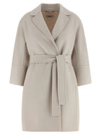 Beige Virgin Wool Coat