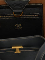 Black Calfskin Tote Bag