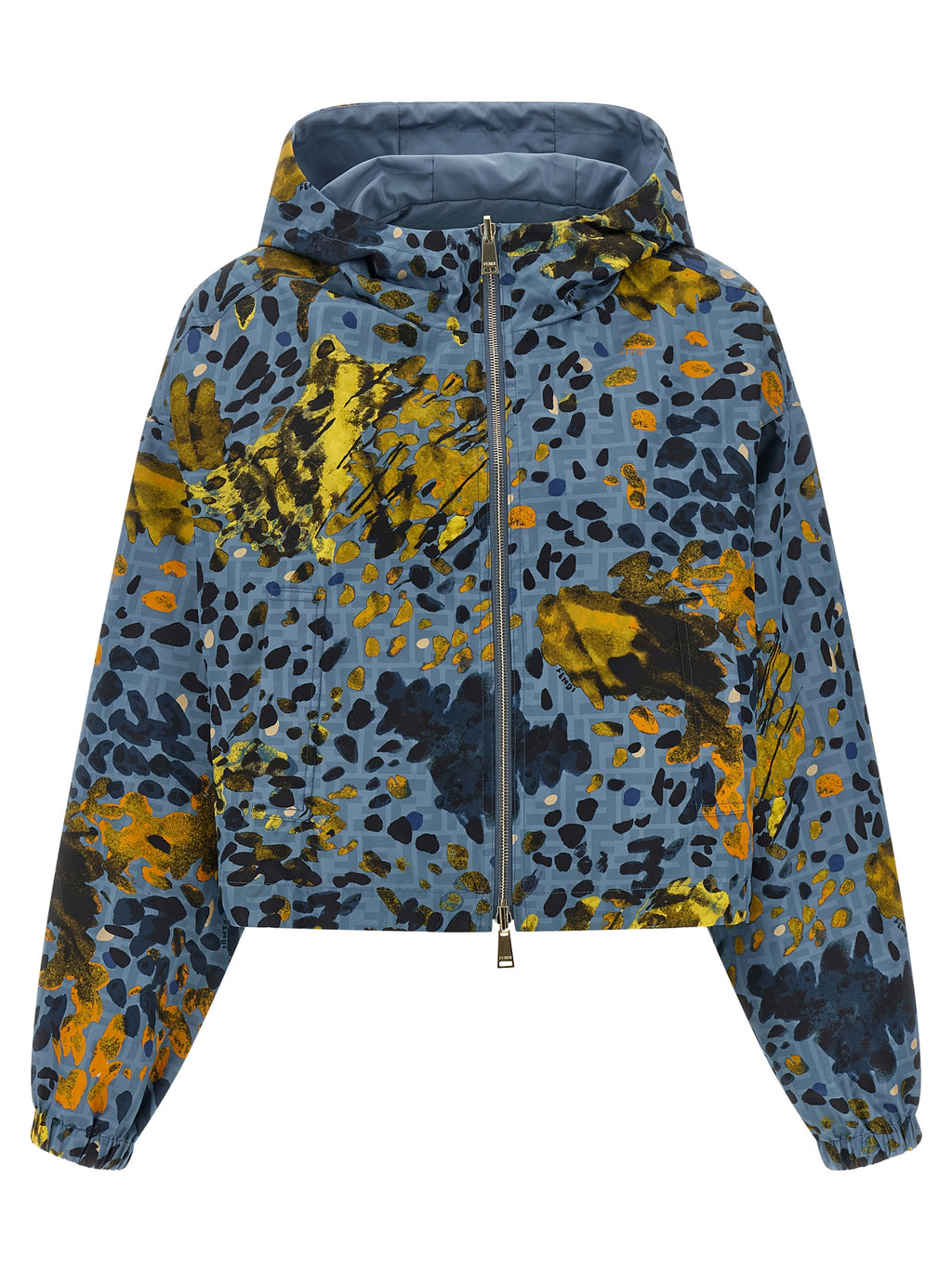 Blue Polyester Shell Jacket