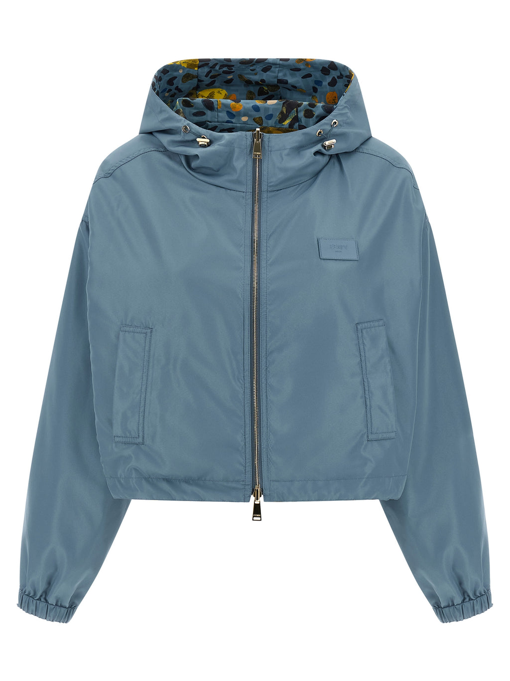 Blue Polyester Shell Jacket