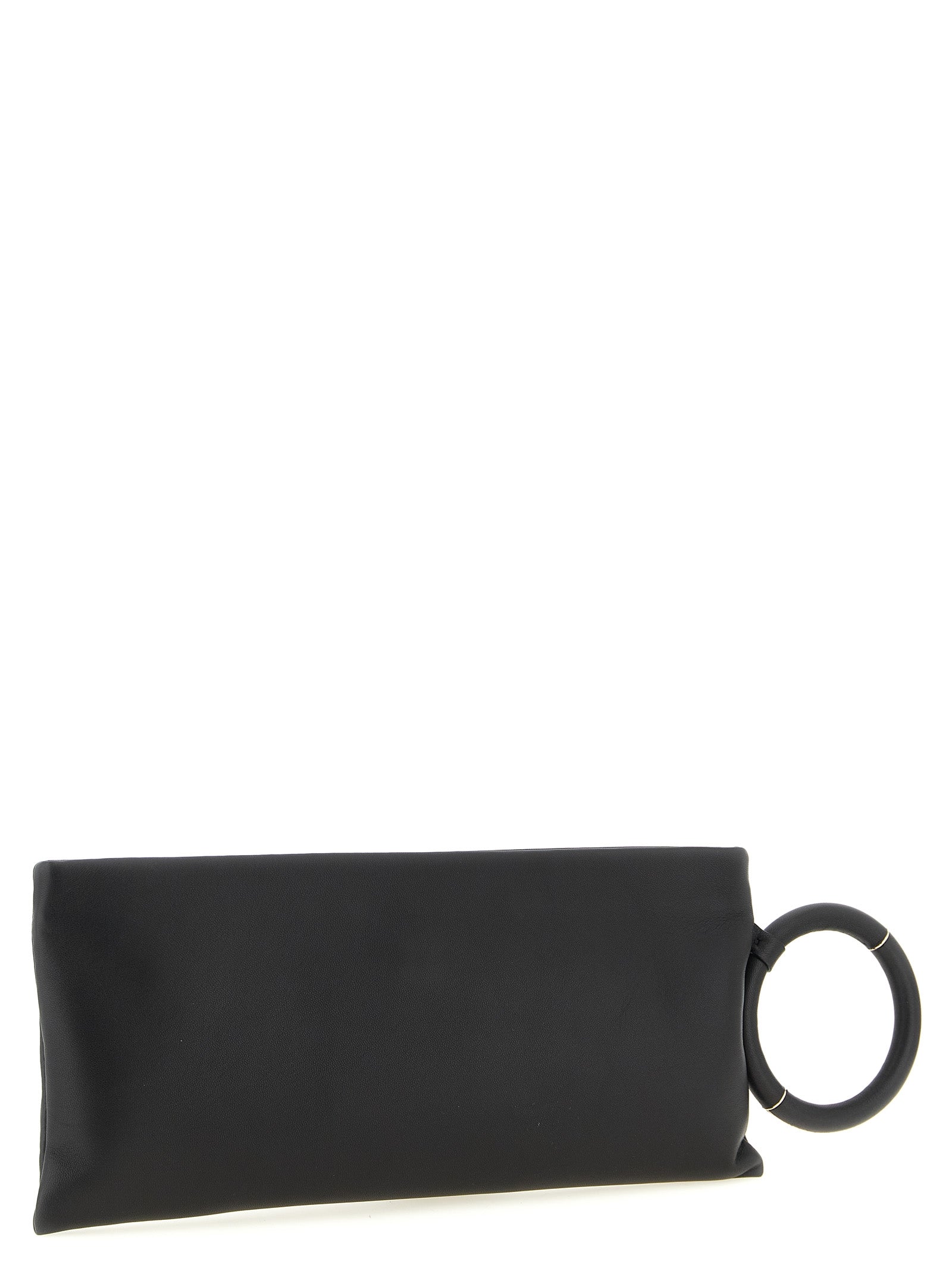 Black Lambskin Clutch Bag