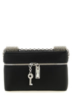 Black Viscose Crossbody Bag