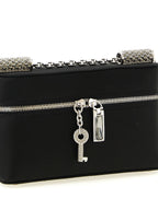 Black Viscose Crossbody Bag