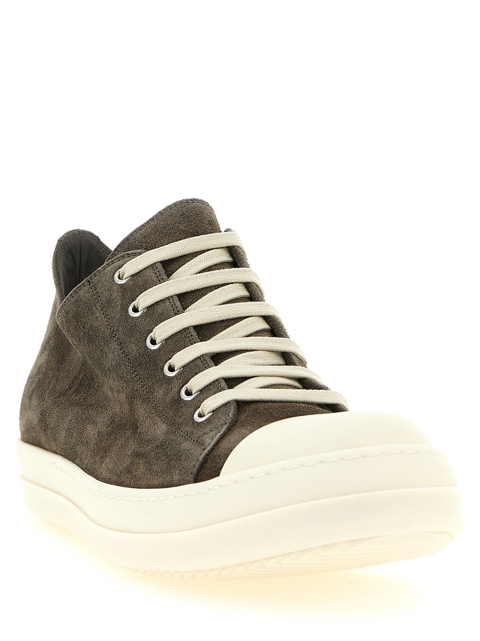Gray Calfskin Low Top Sneakers