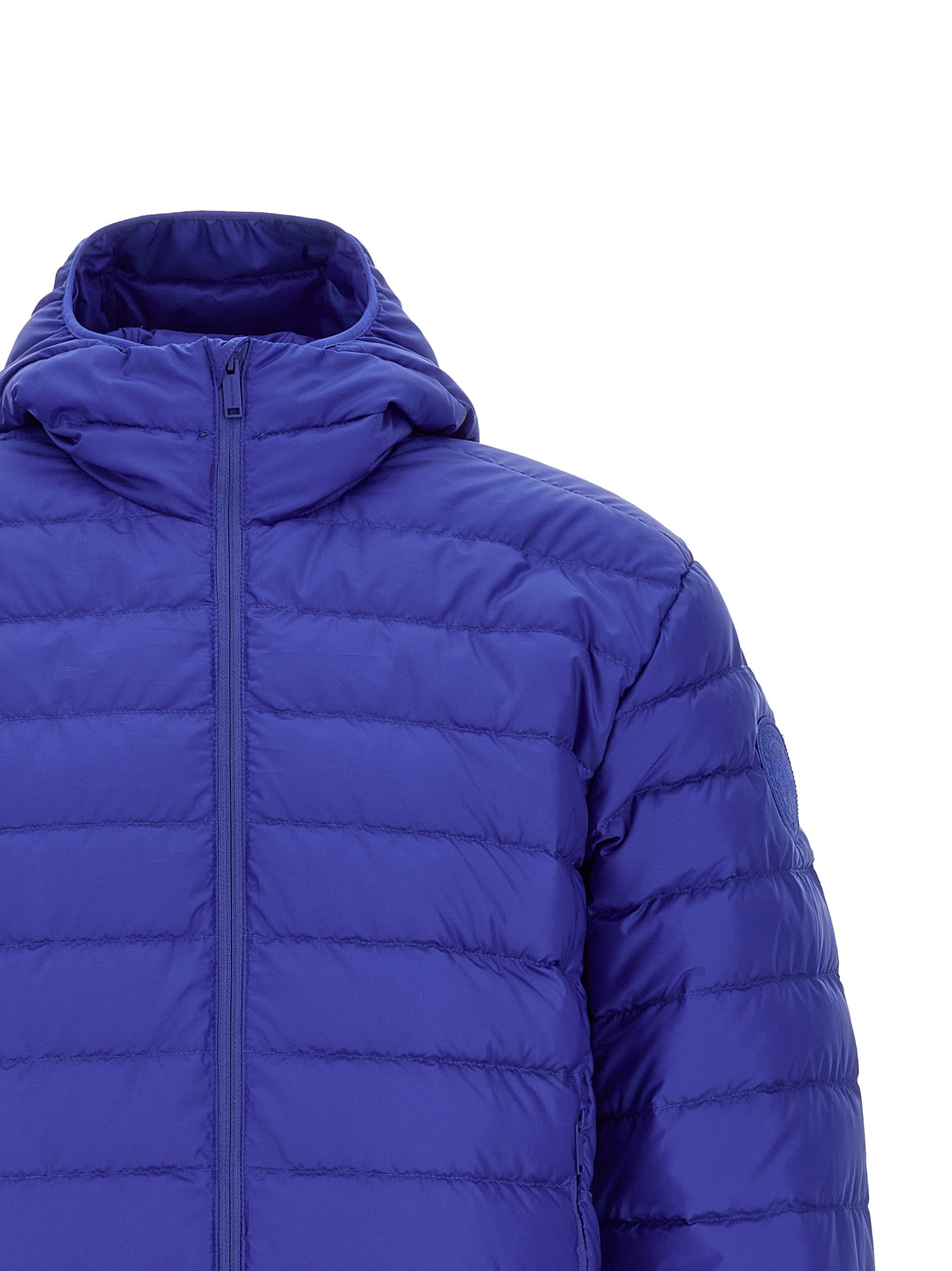 Blue Polyamide Full-Length Jacket