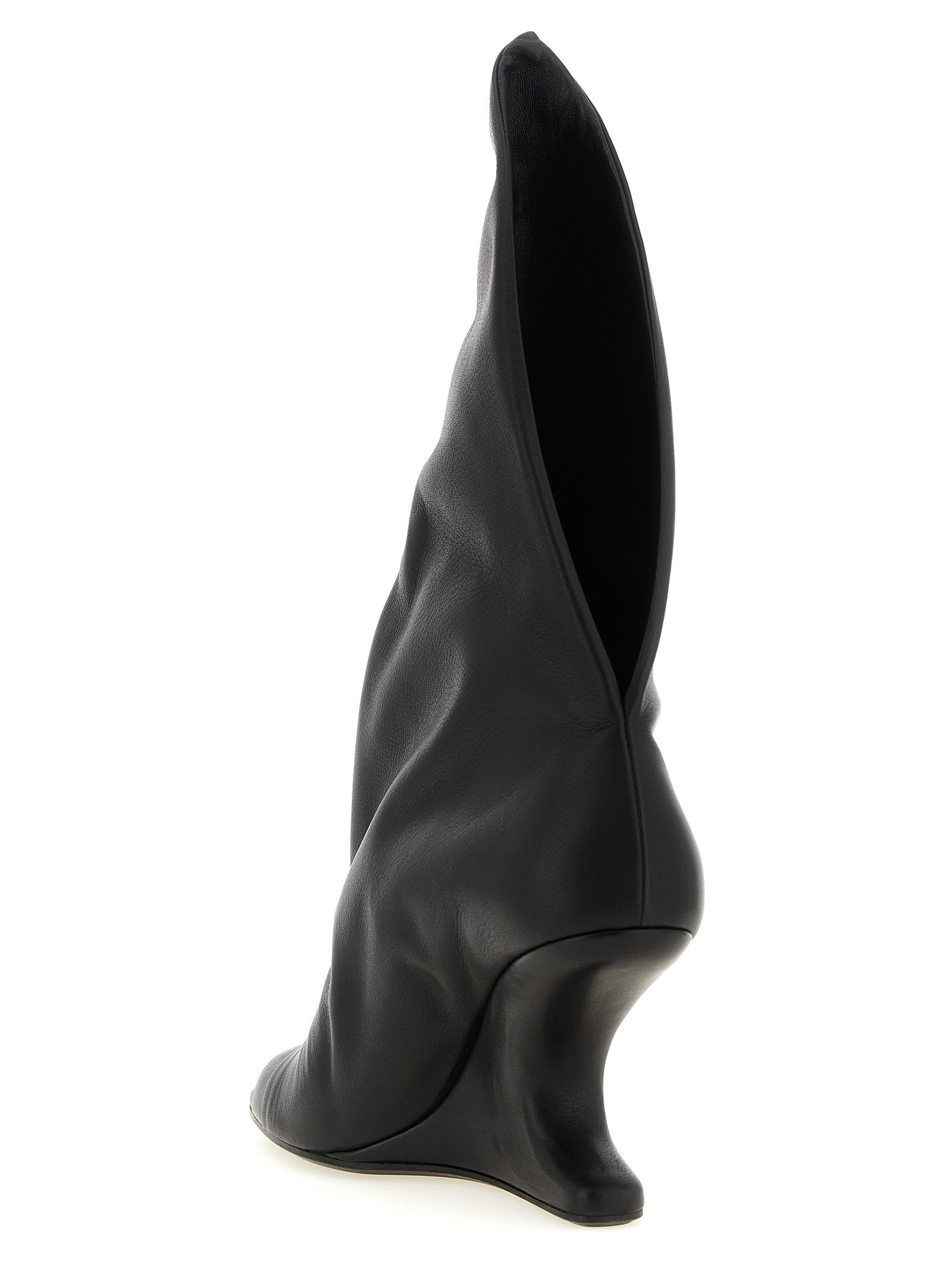 Black Calfskin Stiletto Heel Sandals