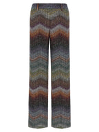 Multicolor Viscose Casual Pants