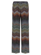 Multicolor Viscose Casual Pants