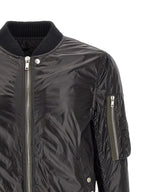 Black Nylon Bomber