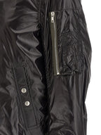 Black Nylon Bomber