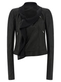 Black Lamb Leather Leather Jacket