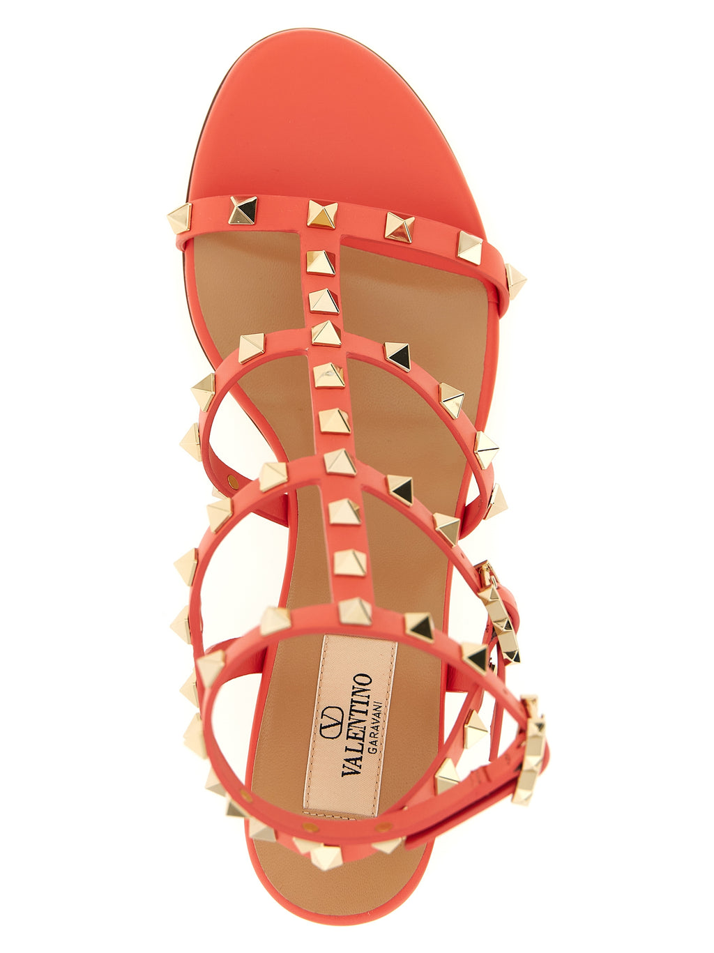Orange Calfskin Platform Sandals
