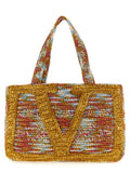 Multicolor Viscose Tote Bag
