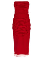 Multicolor Silk Midi Dress