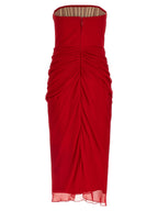 Multicolor Silk Midi Dress