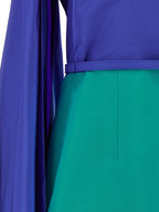 Multicolor Silk Midi Dress