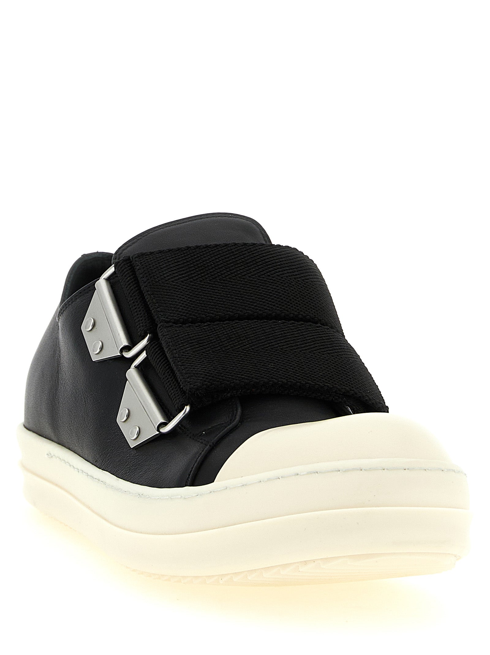Black Cowhide Low Top Sneakers