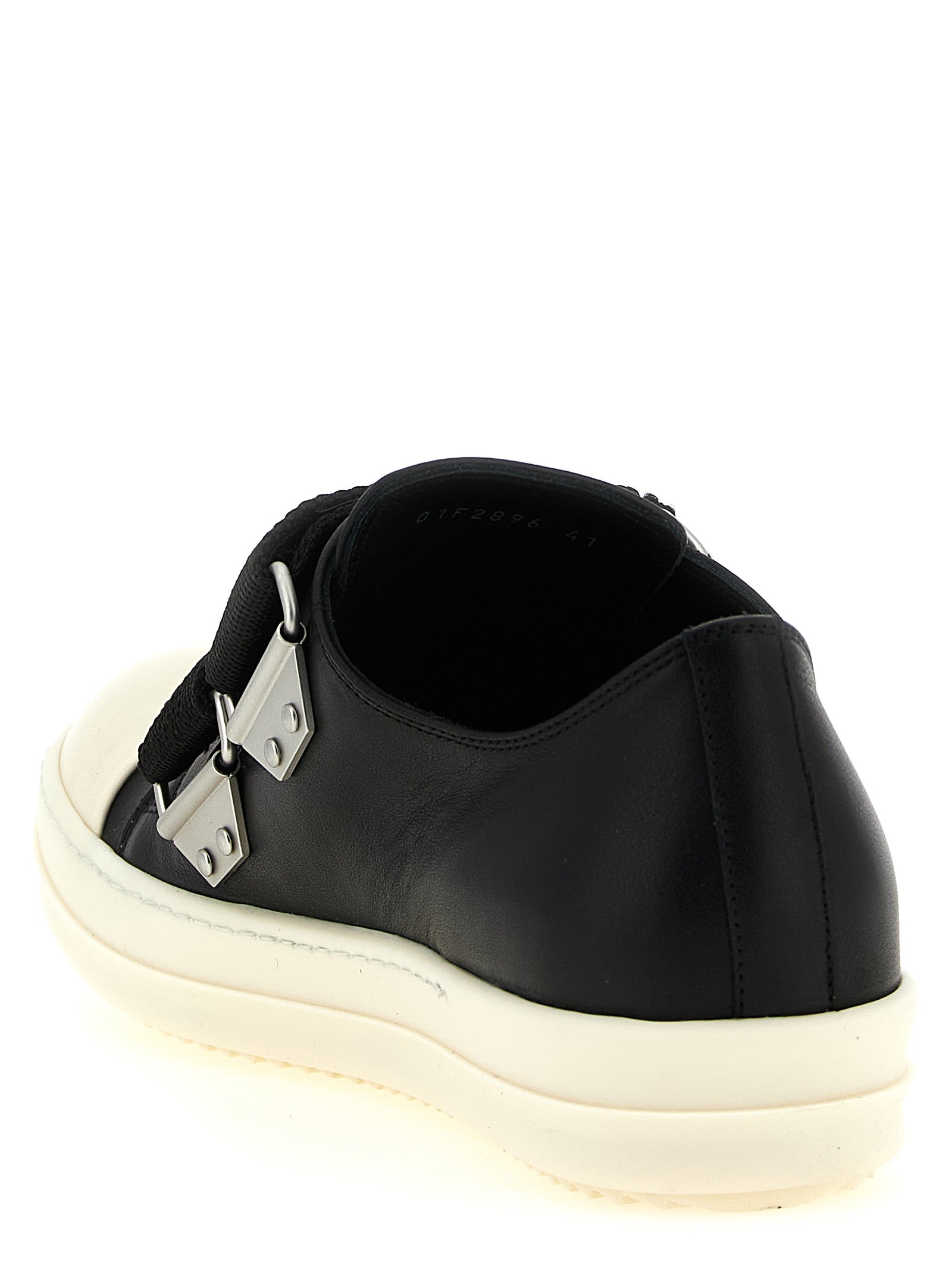 Black Cowhide Low Top Sneakers