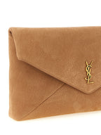 Brown Lamb Leather Clutch Bag
