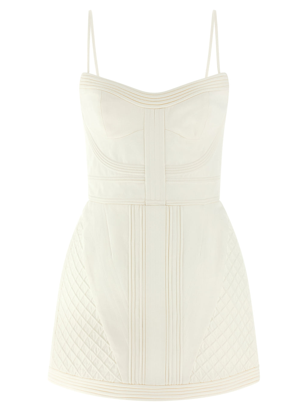 White Cotton Short Dress