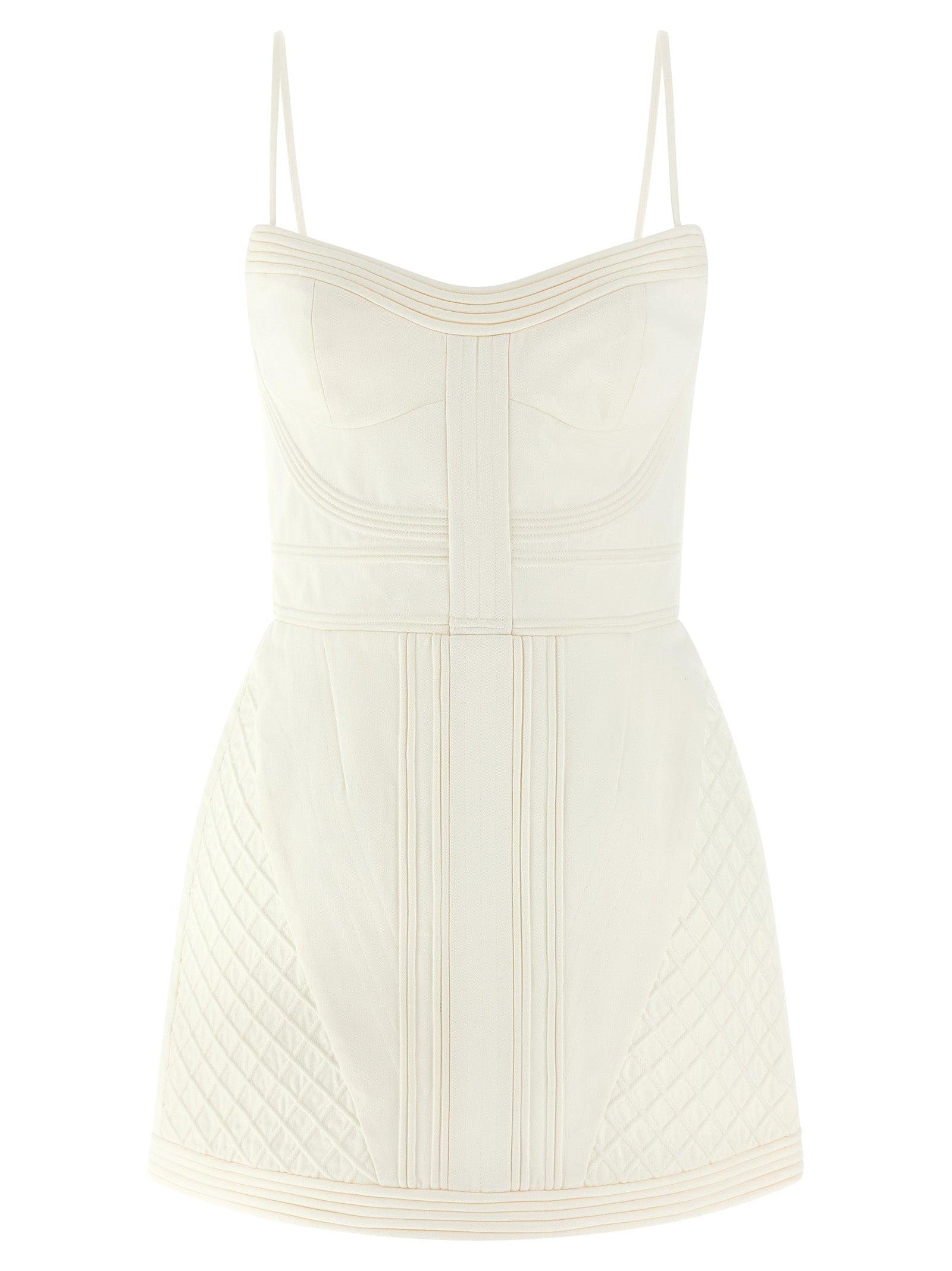 White Cotton Short Dress