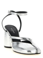 Silver Calfskin High Heel Pumps