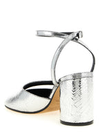 Silver Calfskin High Heel Pumps