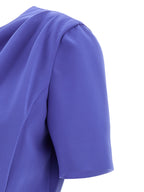 Blue Polyester Midi Dress