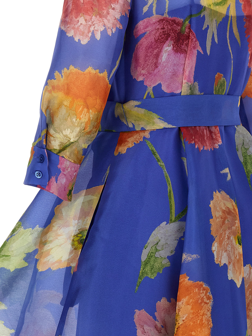 Blue Silk Long Dress