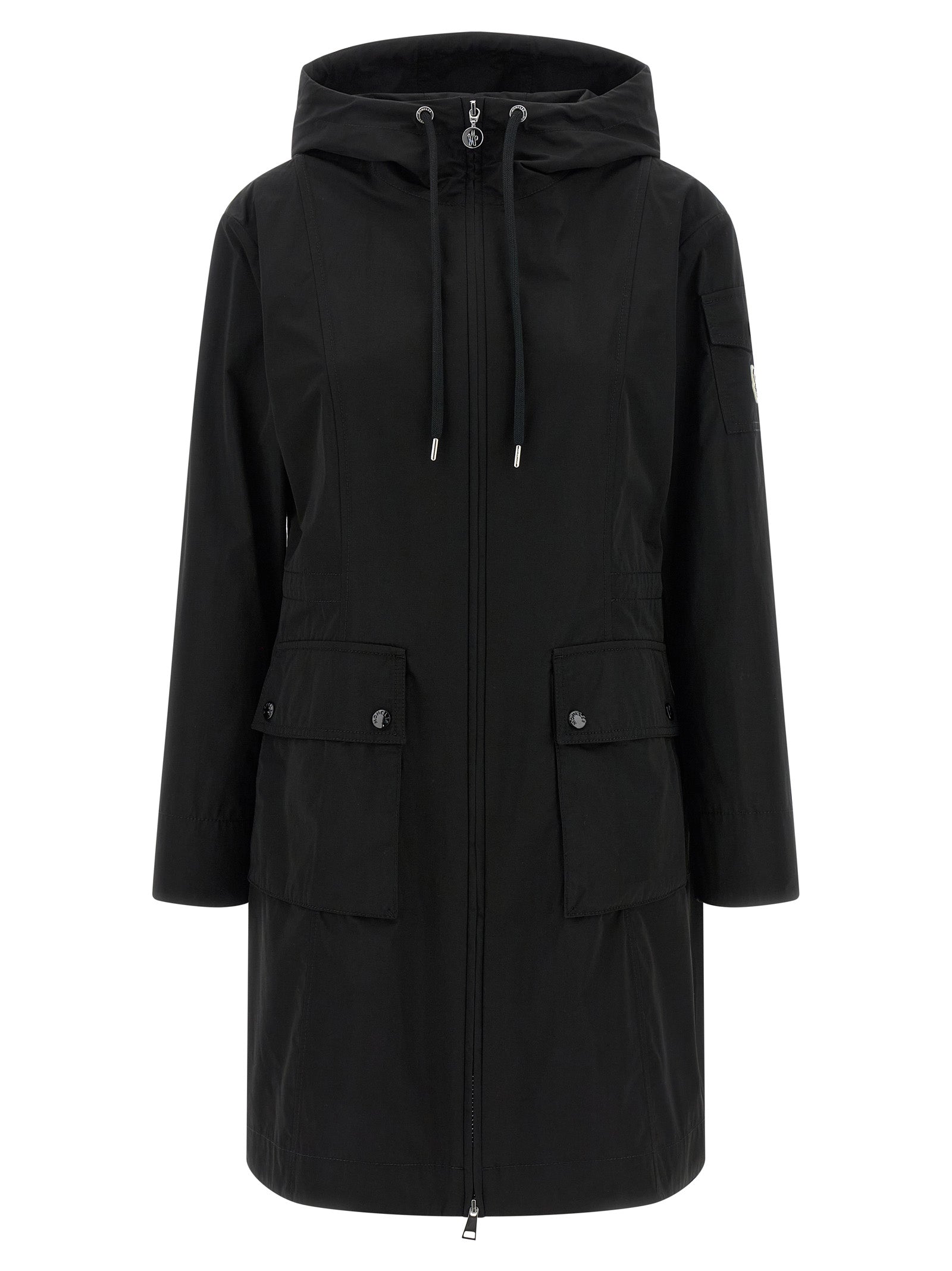 Black Polyester Parka