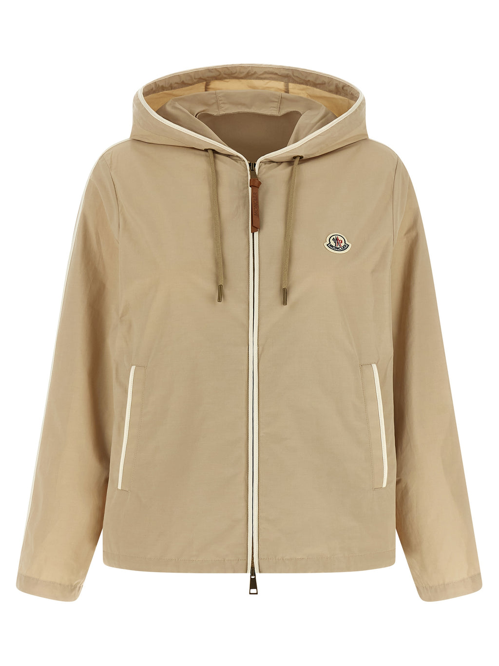 Beige Polyester Shell Jacket