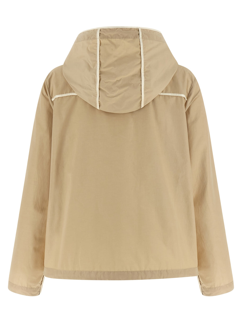 Beige Polyester Shell Jacket