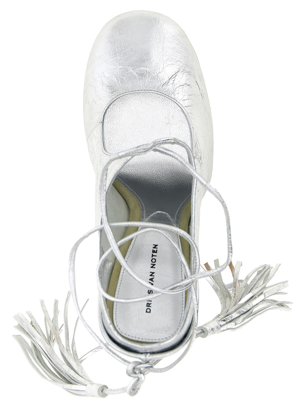 Silver Lamb Leather High Heel Pumps