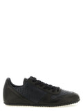 Black Lamb Leather Low Top Sneakers