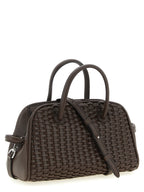 Brown Cotton Handbag