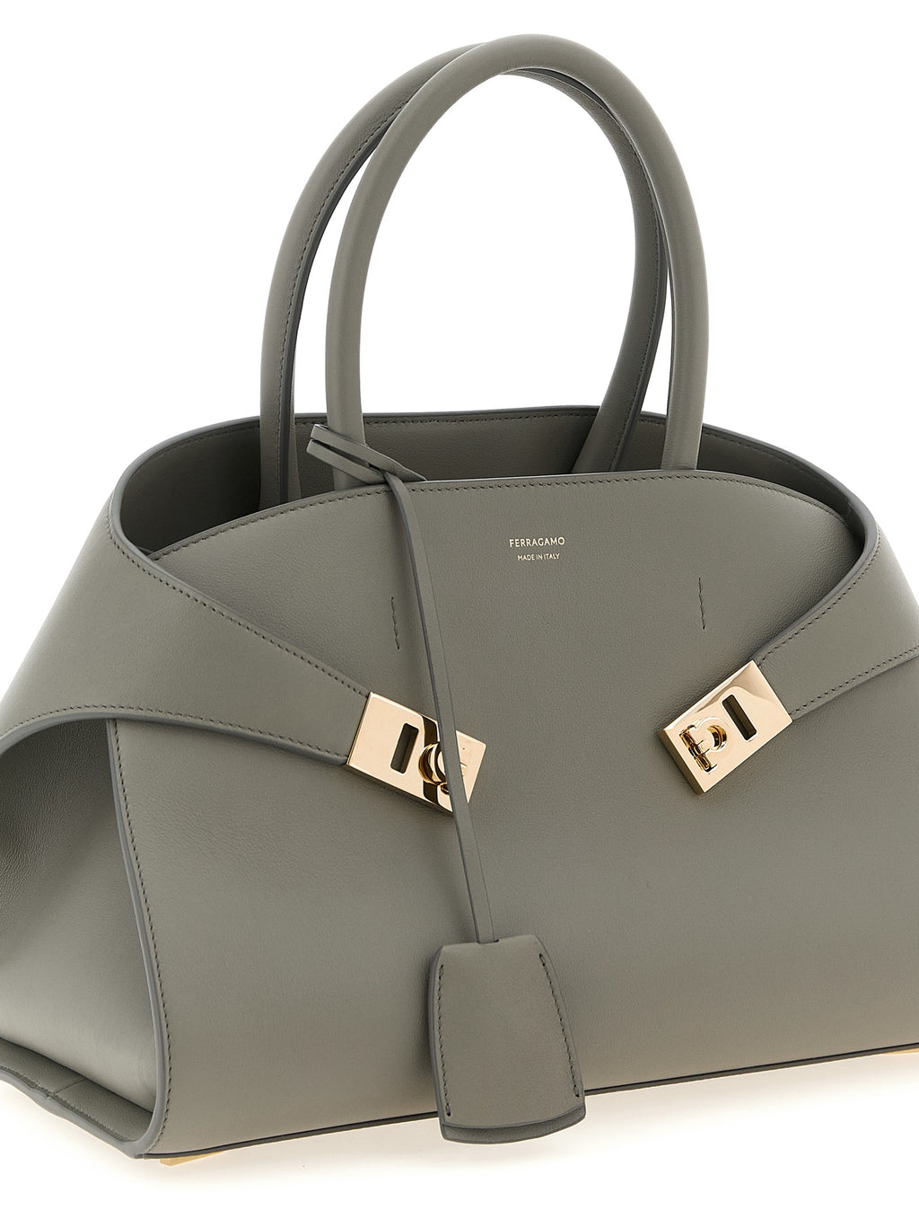 Gray Calfskin Handbag