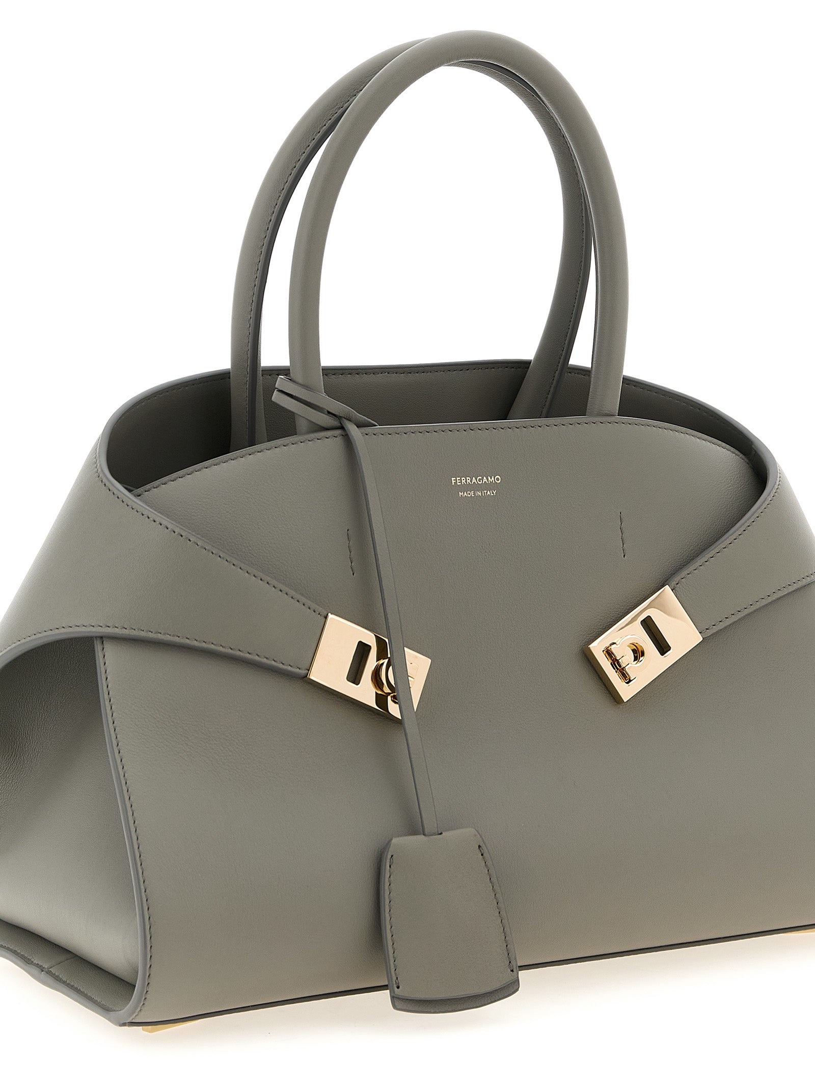Gray Calfskin Handbag