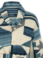Blue Cotton Cardigan