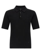 Black Cotton Polo Shirt