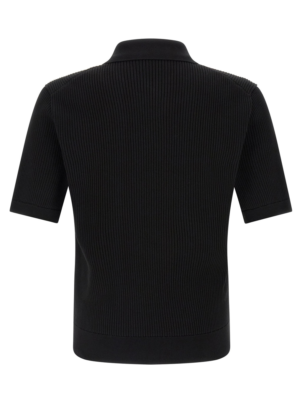 Black Cotton Polo Shirt
