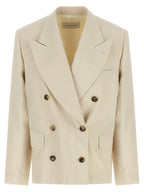 Beige Cotton Blazer