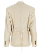 Beige Cotton Blazer