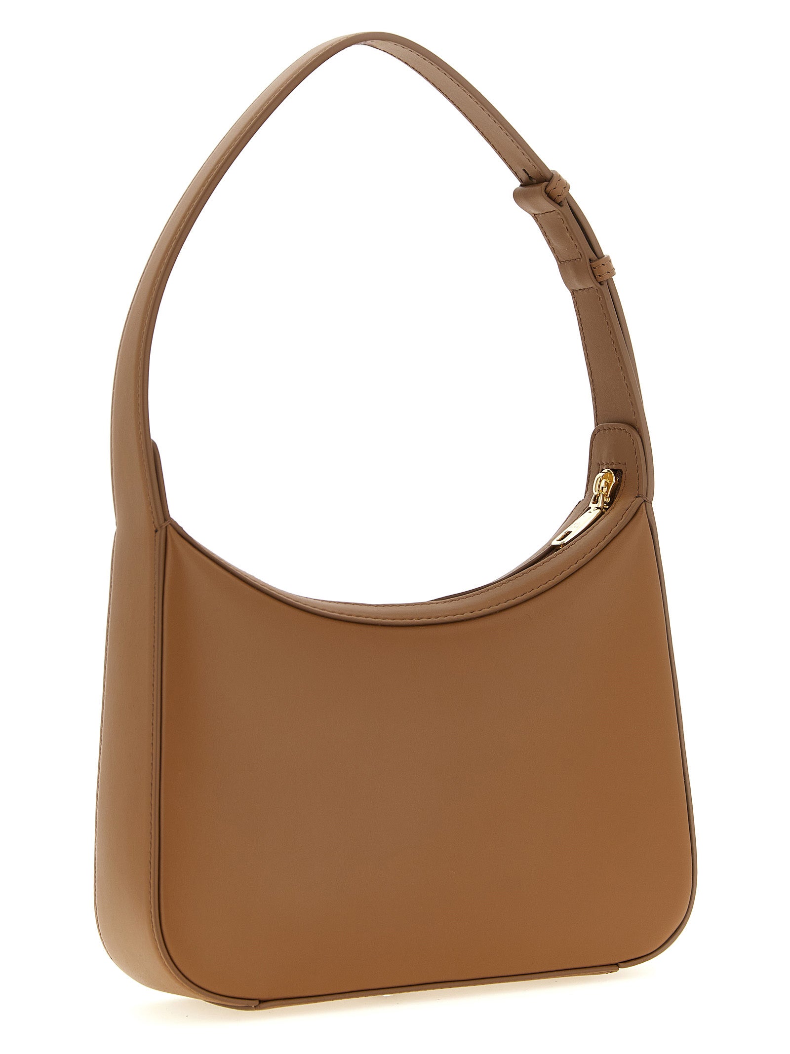 Brown Calfskin Shoulder Bag