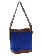 Blue Calfskin Shoulder Bag