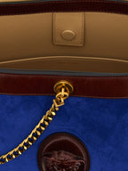 Blue Calfskin Shoulder Bag