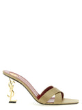 Bicolor Viscose Stiletto Heel Sandals