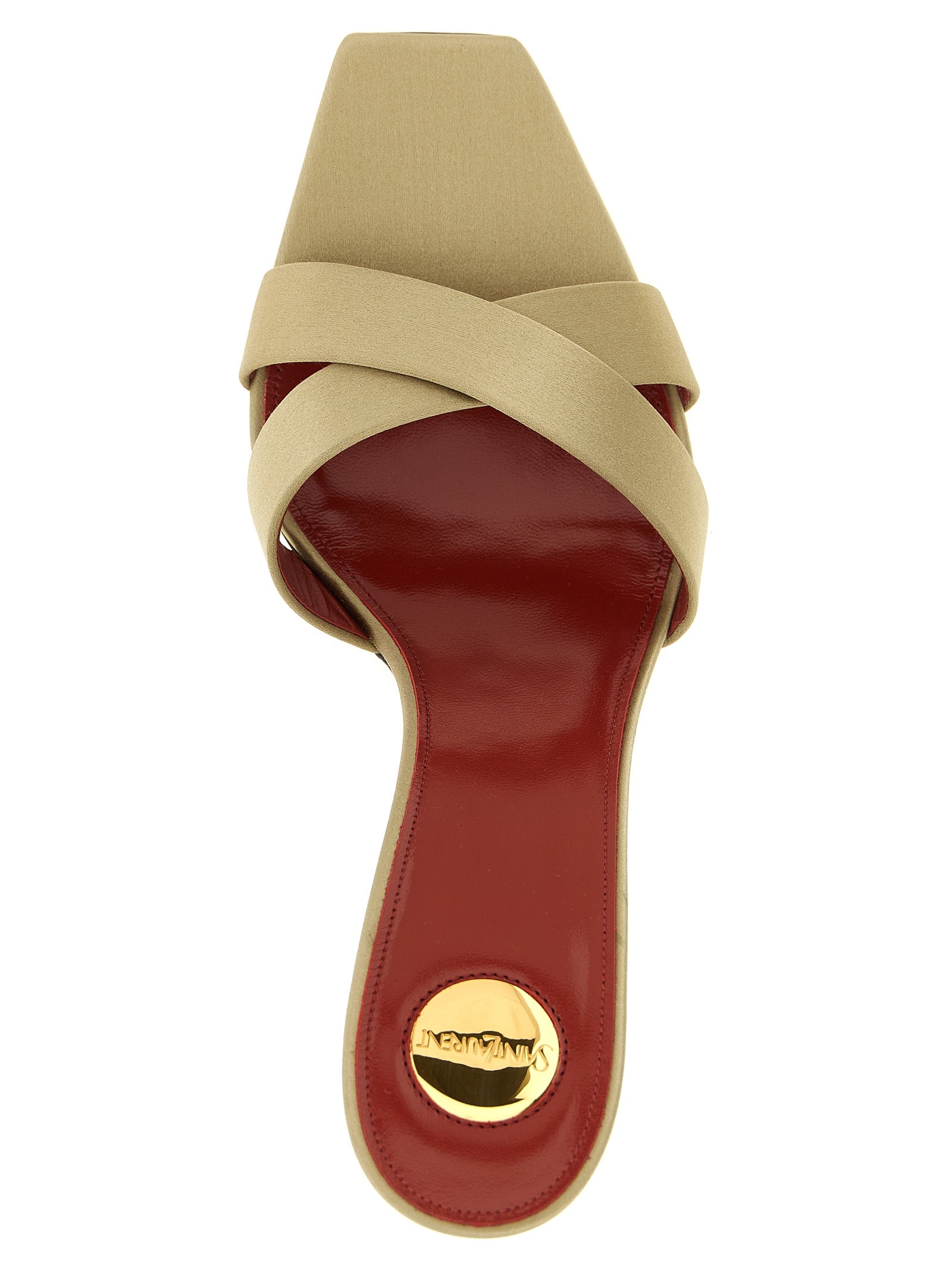 Bicolor Viscose Stiletto Heel Sandals